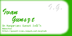 ivan gunszt business card